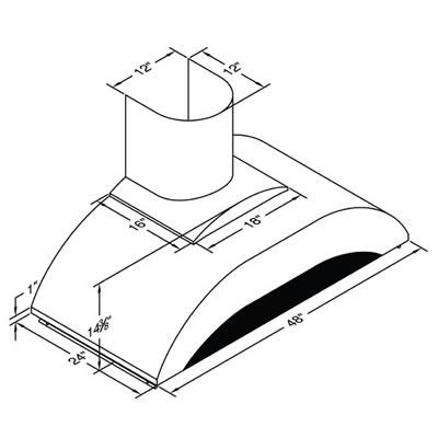 Vent-A-Hood Ventilation Range Hoods ZTH-248SS IMAGE 2