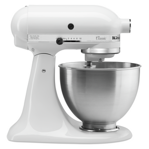 KitchenAid Classic 4.5Qt Tilt-Head Stand Mixer K45SSWH