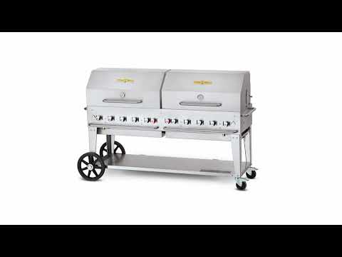 Crown Verity Mobile Gas Grill with 2x Dome Package & Propane Cart CV-MCC-60RDP EXTERNAL_VIDEO 1